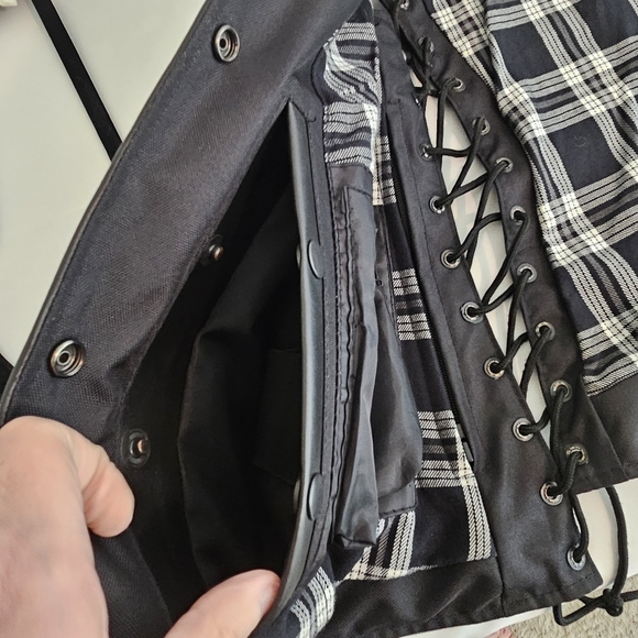 Xelement Unisex Black Leather Motorcycle Vest 4XL Conceal Carry Flannel Lined - Picture 11 of 16